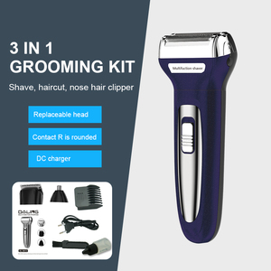 Daling Rasoir Reciprocant Rechargeable 3 en 1 avec Têtes Interchangeables, Tondeuse à Cheveux, Tondeuse à Poils de Nez, Kit de Soins Personnels - Product Image 4
