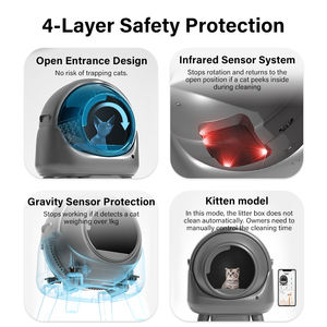 <span class=keywords><strong>Elspet</strong></span> Oem Vente en gros Contrôle par application Grande litière pour chat intelligente Électrique Auto-nettoyante Robot litière automatique pour plusieurs chats - Product Image 2