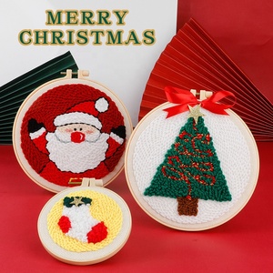 Kits de Bordado XIXI, Tela de Monje, Aguja de Punch, Adornos Navideños Hechos a Mano, Material de Bordado de Poliéster para Principiantes - Product Image 2