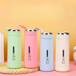 Bán buôn du lịch ngoài trời cup với nắp hai lớp chất lượng cao Quà tặng khuyến mãi với biểu tượng tùy chỉnh Glass xách tay chai nước