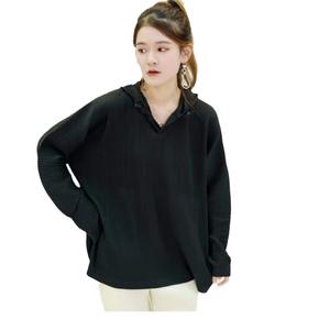 Camiseta <span class=keywords><strong>Issey</strong></span> <span class=keywords><strong>Miyake</strong></span> Primavera 2025, Corte Regular, Versátil, Color Sólido, Casual, Elegante, para el Trabajo, Anti-Pilling - Product Image 5