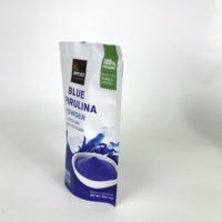 Logo personnalisable de haute qualité sacs en plastique alimentaire spiruline Matcha Prowder sacs d'emballage pochette debout avec fermeture éclair