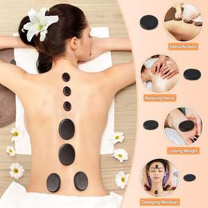 16 Stück professionelle hölzerne Schachtel heiße Steine für Massageset mit wärmeren Basalt-Massagesteinen für Spa-Wärmtherapie-<span class=keywords><strong>Massage</strong></span> - Product Image 3
