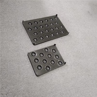 Moule à muffins rectangulaire antiadhésif en acier et aluminium 600x400/400x300 12/24 cavités, réutilisable, écologique et durable