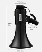 Mégaphone Bluetooth portable rechargeable ANT5PPE avec enregistrement sur carte USB/TF et haut-parleur PA