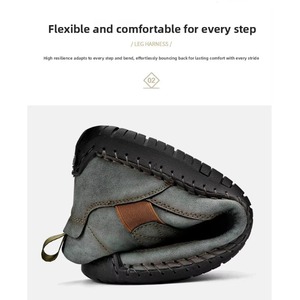 Bottes Martin mi-montantes pour hommes, grande taille, chaussures de travail décontractées à lacets, idéales pour l'extérieur – Meilleures ventes - Product Image 5