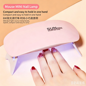 Lámpara de uñas LED UV Sun Mini de 6W, secador de uñas portátil de mano con doble fuente de luz para esmalte de gel - Product Image 1