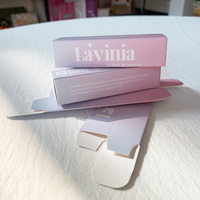 Vente en gros Boîte de soin de rouge à lèvres avec impression personnalisée Boîte d'eye-liner violet dégradé Boîte de brillant à lèvres avec logo