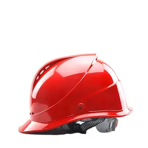 Yüksek kaliteli emniyet kaskı ayarlamak sert şapka kırmızı mavi sarı turuncu inşaat kask lambası işçi için