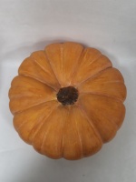 Ornement d'Halloween en résine en forme de citrouille Mont Carmel pour la décoration d'automne des salons et des tables à manger