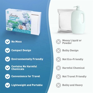 Feuilles de <span class=keywords><strong>lessive</strong></span> liquide sans parfum pour bébé, solubles dans l'eau, écologiques, feuilles de <span class=keywords><strong>lessive</strong></span> enzymatique solides - Product Image 3