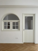 Portes extérieures en verre à double vitrage de conception française, ouverture arquée moderne en composite bois-plastique, pour appartement, chambre, hôtel, villa