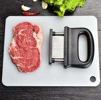 Couteau à viande en acier inoxydable avec 48 lames, marteau à viande, Beaf, Steak, maillet, attendrisseur de viande pour outil de cuisine