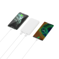 Batería delgada para exteriores, cargador de teléfono móvil inteligente de carga rápida, pequeño, doble puerto, portátil, 10000mAh, Mini banco de energía