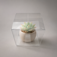 Boîte d'emballage pliable en PET recyclable et écologique, boîtes de présentation de cadeaux en plastique transparent personnalisées, vente en gros d'usine