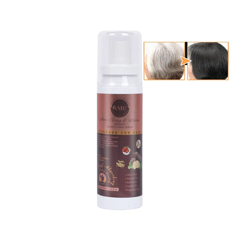 Meilleurs fabricants produits capillaires sérum anti-grisonnement pour cheveux gris blancs pour les sérums de cellules souches humaines pour les cheveux blancs à traitement noir