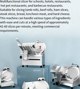 Equipo de Cocina Comercial, Rebanadora de Carne Eléctrica Semiautomática Doméstica, Máquina para Rebanar Carne Congelada Rápida, Grosor Ajustable, para Carne de Res y Jamón - Product Image 2