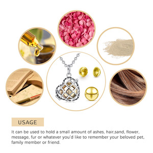 Perhiasan Kremasi untuk Abu Baja Nirkarat Kalung Guci dengan Liontin Berongga Perhiasan Kenang-kenangan - Product Image 4