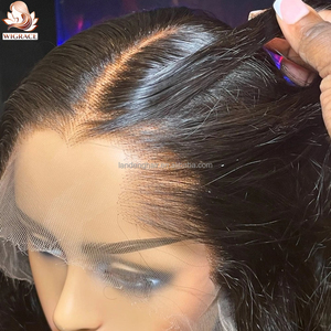 วิกผมลูกไม้ HD 13x4 แบบไม่ต้องใช้กาว ทรงผมบ๊อบสั้นแบบลอนคลื่น  ไล่สีน้ำตาลแดงแบบออมเบร  แนวผมรูปตัว M  ถอนขนแล้ว  ทำจากผมแท้ - Product Image 4