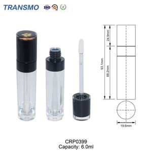 Tubes ronds noirs vides pour brillant à lèvres, emballage en plastique transparent mignon pour baume à lèvres avec bouchon à vis pour fard à joues et soins de la peau - Product Image 2