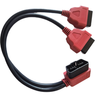 Conector de Red de 16 Pines, Cable adaptador de extensión Obd 2 Obd2 macho a 2 hembra