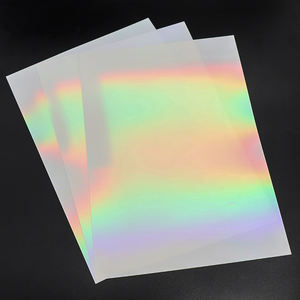 Film adhésif transparent holographique imprimable imperméable, feuille de papier autocollante holographique pour <span class=keywords><strong>imprimante</strong></span>, format A4 - Product Image 6