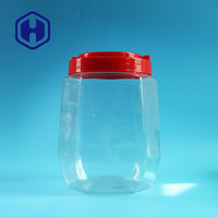 Bocaux en plastique PET de qualité alimentaire de grande taille 2480 ml avec couvercle à vis, étanches et sans BPA, pour la conservation des aliments en conserve et des collations
