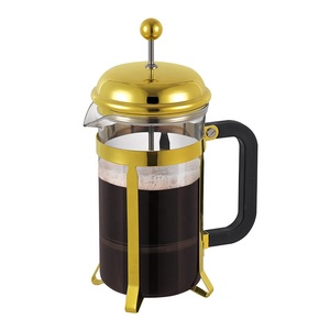 Su misura 350ml 600ml 800ml 1000ml strumenti da caffè in vetro argento dorato caffè e tè macchina da caffè - Product Image 1