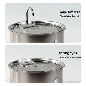 <span class=keywords><strong>Fontaine</strong></span> <span class=keywords><strong>à</strong></span> <span class=keywords><strong>eau</strong></span> pour animaux de compagnie en acier inoxydable de 7 L, alimentée par USB, avec filtre circulant grande capacité pour chats et chiens - Product Image 4
