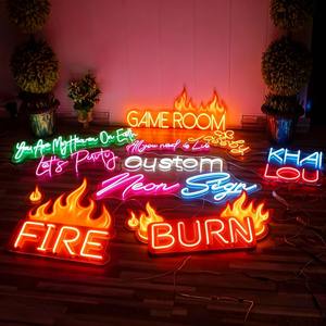 ป้ายไฟนีออน LED 3 มิติ แบบกำหนดเอง ไม่มีขั้นต่ำในการสั่งซื้อ ป้ายไฟนีออนอะคริลิค LED ป้ายไฟนีออนโลโก้แบบกำหนดเอง ตัวอักษรตกแต่งผนังสำหรับงานแต่งงาน - Product Image 1