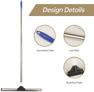 Thương Mại Chà Sàn Lau Thép Không Gỉ Nhựa Xử Lý EVA Sàn <span class=keywords><strong>Squeegee</strong></span> Cho Bê Tông Gạch Tắm Sàn Nước Loại Bỏ Chổi - Product Image 2
