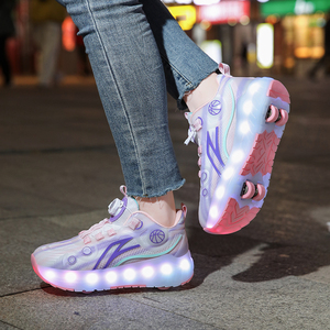 Patins à roulettes pour enfants, respirants, à 4 roues, LED, pour garçons et filles, vente en gros - Product Image 5