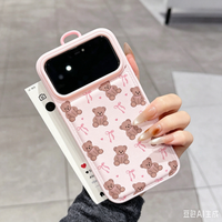Coque de téléphone en silicone souple de haute qualité avec motif ours en poudre mignon et nœud, compatible avec iPhone 17, 16, 15, 14, 13, 12, 11 Pro Max