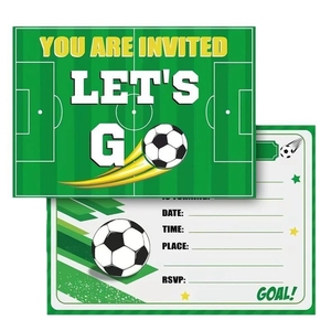 Invitations de fête sur le thème du football avec enveloppes, cartes d'<span class=keywords><strong>invitation</strong></span> sur le thème du sport pour fournitures de fête d'<span class=keywords><strong>anniversaire</strong></span>, décorations pour le jour du match de football - Product Image 5