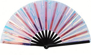Printed Bamboo PVC Hand Fan 33cm Traditional Classic Angel Carved Style for Promotion Advertising New Product Ideas - Product Image 2