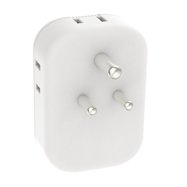 Hot Selling Travel Adapter with 4 US Sockets 2C+1A India Type D Plug Single Country Plug Charger for Laptop & Camera PD Function