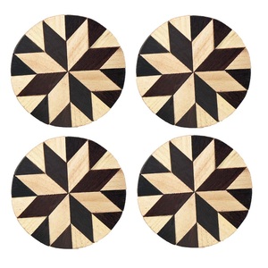 Juego de posavasos de algodón/Cuentas ecológicas de alta calidad de 4 tapetes/almohadillas finas naturales de diseño moderno para bebidas - Product Image 6