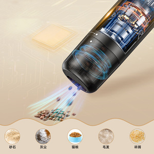 P10 Mini Car <b>Vacuum</b> Cleaner 0.5L-1L Cordless <b>Handheld</b> Portable Battery Powered With Brush Attachment For Car Cleaning - Product Image 2