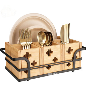 Estante de Almacenamiento de Cocina de Bambú, Escurridor de Platos Multifuncional con Panel Deslizable, Fácil de Limpiar, Organizador de Vajilla - Product Image 5