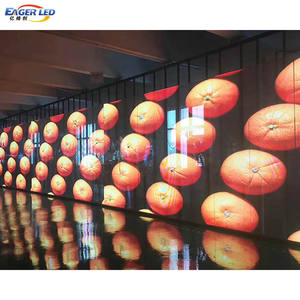 Haute luminosité a mené l'écran <span class=keywords><strong>P7</strong></span>.81mm pixels 4200 lentes 500x1000mm transparent a mené l'affichage de mur - Product Image 1