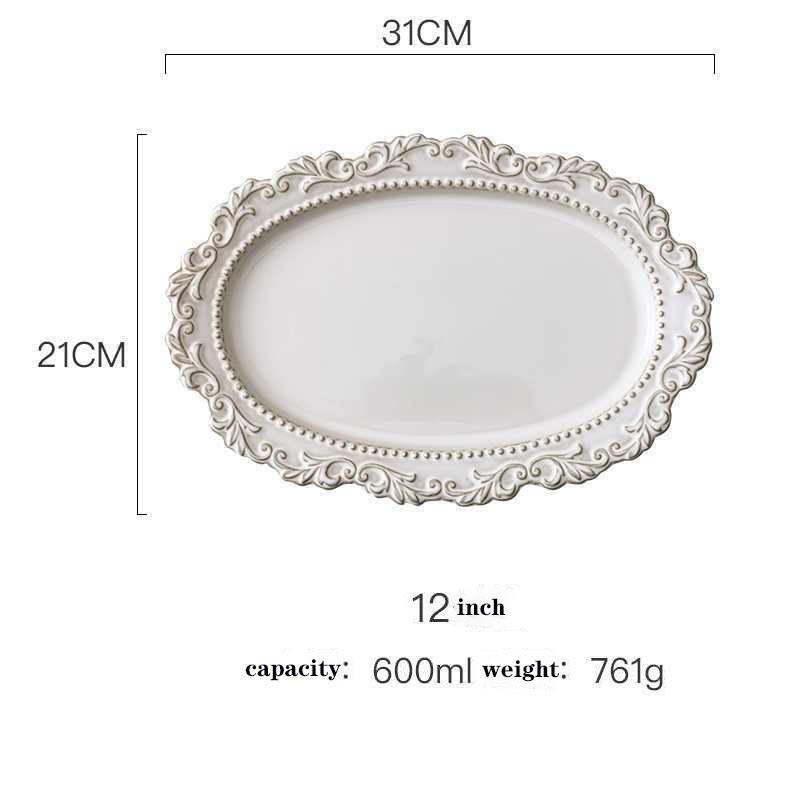 12.7 inch oval plate