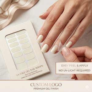16-20 Tiras de Gel <span class=keywords><strong>para</strong></span> <span class=keywords><strong>Uñas</strong></span> con Efecto Degradado Aura, Venta Directa de Fábrica, Marca Privada, a Granel, Sin UV, No Tóxicas, Tiras de Esmalte Semicurado OEM - Product Image 2