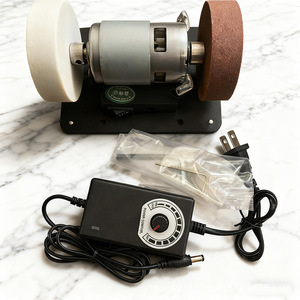 Meuleuse de table électrique 220V, mini-polisseuse de table pour usage général, avec deux roues et vitesse variable - Product Image 1
