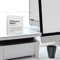 Boîte en bois avec signes d'affirmation quotidienne, inspirants et motivants, légers et positifs, cadeau d'appréciation pour les employés, pour femmes, pour le bureau