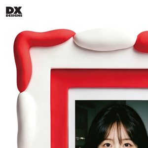 Cadres photo en résine DX Designs 4x6 et 5x7 pouces, mignons rouges et blancs, style crème <span class=keywords><strong>3D</strong></span> Kawaii pour <span class=keywords><strong>Polaroid</strong></span> et décoration de chambre d'enfant - Product Image 2