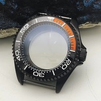 Cassa per Orologio Nera da 42mm con Vetro Zaffiro e Ghiera in Ceramica, Parti per Modifica Orologi Compatibili con Movimento Meccanico NH35 / NH36