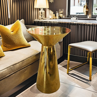 Ensemble de table à manger moderne en acier inoxydable pour mariage, avec plateau en verre et pieds en métal, design réglable, pour la maison, le bar, l'hôtel, 2 chaises, à assembler