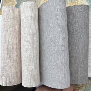 Grasscloth Textured <strong>Wallpaper</strong> Fabric <strong>White</strong> Wall Paper Linen Peel and Stick Self-Adhesive Thick Vinyl <strong>Embossed</strong> Film <strong>Wallpaper</strong> - Product Image 1