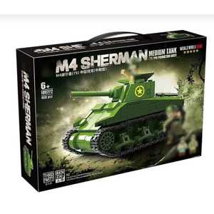 Quanguan 100272, Bloques de Construcción de la <span class=keywords><strong>Serie</strong></span> de Tanques M4 de la Segunda Guerra Mundial, <span class=keywords><strong>Soldados</strong></span> CAZ, Tanque Soviético 75, Juguete para Niños - Product Image 1