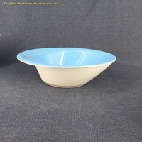 Bol à pâtes en mélamine à bord large, 10 pièces, pour la maison, les fêtes, les mariages, la cuisine, vaisselle écologique empilable, compatible lave-vaisselle, blanc et rouge